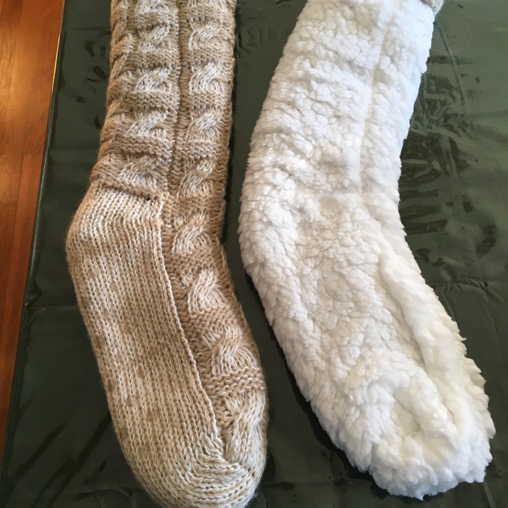 Womens Lined Cotton Socks + Scarf